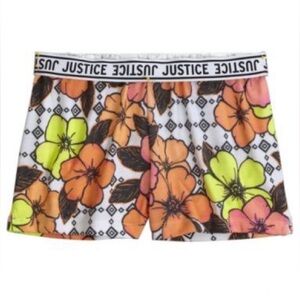 Justice Bright Floral Patterned Shorts